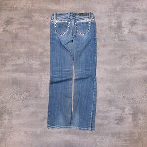 Vintage TVG Y2K 2000's 00's LA Idol's Gem Embellished Skinny Denim Blue Jean’s